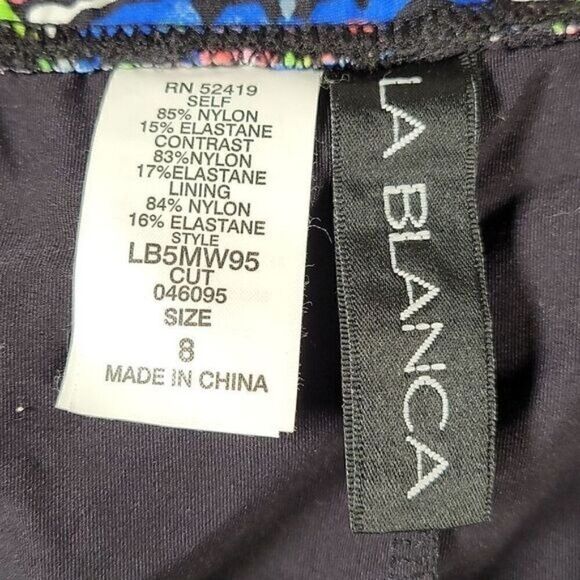 La Blanca Casa Azul Banded Hipster Bikini Bottom Sz 8 - Picture 6 of 9